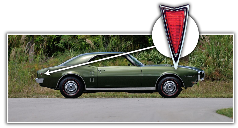 Illustration for article titled The Pontiac Firebird Had the Most Dramatic Range of Side Marker Lamp Design in Motoring HistoryÂ